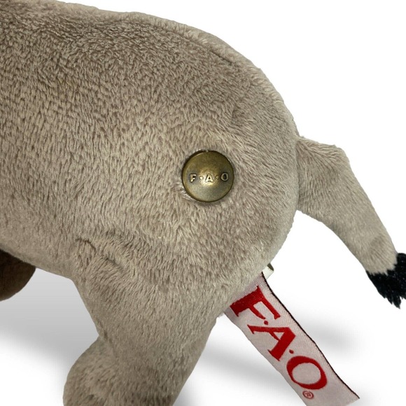FAO Schwarz Plush ELEPHANT 10” Stuffed‎ Animal Gray 2013 Toys R Us Geoffrey Soft - Picture 8 of 10